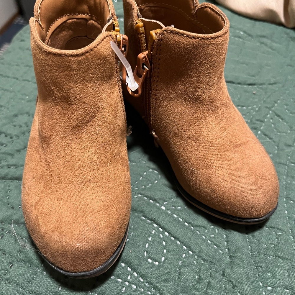 Cat & Jack Tan Suede Ankle Boots